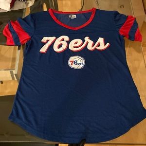 76ers sports v neck in light fabric and great condition. Final price